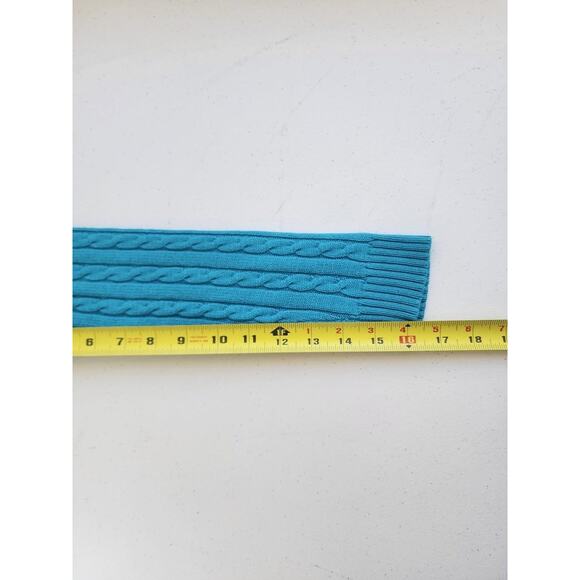 Lauren Ralph Lauren Sweater Womens Medium Silk Cashmere Shawl Collar Cable - Picture 6 of 11